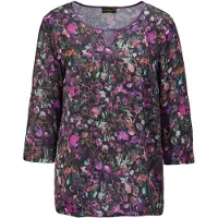 Goldner Druckbluse "Seidig fließende Druckbluse" Ohne