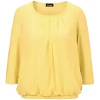 Goldner Kurzarmbluse "Chiffon-Shirt mit 3/4-Arm, Rundhals" keine/nicht relevant
