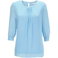 Goldner Langarmbluse "Bluse aus leichtem Chiffon mit Glitzersteinen" Ohne