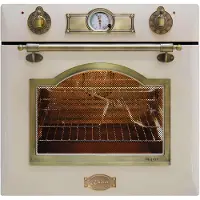 Kaiser Herd Set Autark EH 6355 ElfEm Retro Elektro Einbau Backofen Autark 60cm 67L 8 Funktionen in Elfenbein+KCT 6195 IElfEm Induktionskochfeld 60cm