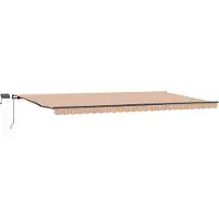 vidaXL Ausziehbare Markise Mehrfarbig 600 x 300 cm Stoff und Aluminium