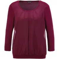 Goldner Kurzarmbluse "Chiffon-Shirt mit 3/4-Arm, Rundhals" keine/nicht relevant