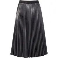 Goldner Plisseerock "Plisseerock im Metallic Look" Metallisches Garn