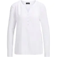 Goldner Schlupfbluse "Elegante Viskosebluse mit V-Ausschnitt" Knopfleiste