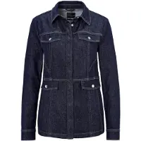 Goldner Kurzjacke "Jeansjacke mit sportlichen Details" figurformende aufwendige Nähte