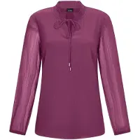 Goldner Chiffonbluse "Elegante Jersey-Bluse mit Rundhals" Gummibund