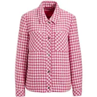 Goldner Jackenblazer "Blazer mit Hahnentrittmuster" aufgesetzte Brusttaschen