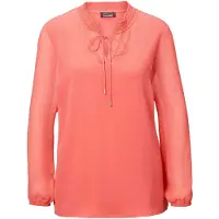 Goldner Chiffonbluse "Elegante Jersey-Bluse mit Rundhals" Gummibund