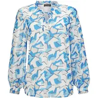 Goldner Chiffonbluse "Bluse" Mit femininen Rüschendetails