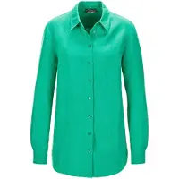 Goldner Langarmbluse "Bequeme Damen Businessbluse", Damen, Gr. 38, grün, Obermaterial: 100% Leinen LI., normal, Sonstiges, Blusen Langarmbluse, Ohne