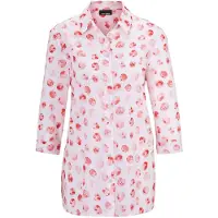 Goldner Klassische Bluse "Kurzgröße Bluse mit Hemdkragen", Damen, Gr. 21, rot (koralle, getupft), Obermaterial: 100% Baumwolle CO., Manschette, Blusen Klassische Bluse, keine/nicht relevant