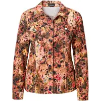 Goldner Kurzjacke "Printjacke mit Paisley-Muster" Jeansjacken-Form
