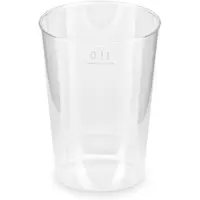 VEPATIM 120x Trinkglas Verkostungsglas Trinkbecher Probierglas klar Eichstrich 100ml