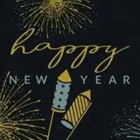 Mank Airlaid Serviette Rocky in Schwarz, 40 x 40 cm, 50 Stück - - Silvester Happy Year
