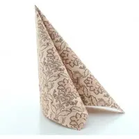 Sovie HORECA Serviette Cleve in braun aus Linclass Airlaid 40 x 40 cm, 50 Stück - Ornamente Schnörkel