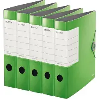 Leitz Qualitätsordner SOLID, DIN A4, Rückenbreite 62 mm, 5 Stück, hellgrün