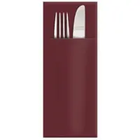 VEPATIM 250x Servietten Bestecktaschen Premium 32 x 40 cm Airlaid bordeaux