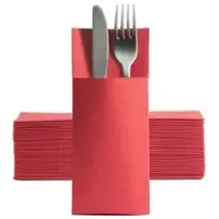 Ornamensa Softpoint 50 Besteckservietten Bestecktaschen rot