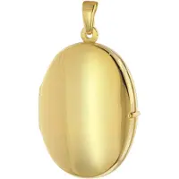 Trendor 21555 Medaillon Anhänger Oval 925 Silber Vergoldet 26 x 19 mm