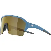 Alpina sport Sonnenbrille Alpina Ram HR Q-Lite rauchblau matt, Glas gold, versp.,Kat.3
