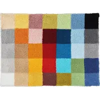 Kleine wolke Badematte "Cubetto", rutschhemmend beschichtet, fußbodenheizungsgeeignet, Badteppich, modernes Karo Muster, rechteckig & rund erhältlich