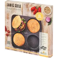 Birkmann Backform für Hamburgerbrötchen 4 Formen
