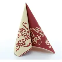 Mank Serviette Airlaid Pomp in Bordeaux-Creme, 40 x 40 cm, 50 Stück - Ornamente