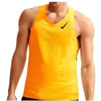 Nike - Dri-Fit ADV Aeroswift Singlet - Laufshirt Gr XL orange