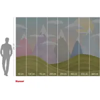 Overig Vliestapete "Digitaldruck Vlies - Hilltops - Größe 400 x 280 cm" bedruckt glatt Kinderzimmer