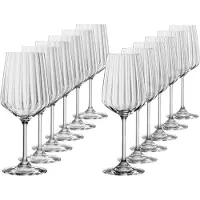 Spiegelau Gläser-Set "Rot- und Weißweingläser Lifestyle 12er Set transparent" Spülmaschinenfest