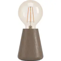 Eglo Tischlampe Asby, Deko Tischleuchte japanisch, Nachttischlampe aus Holz in Dunkelbraun, Tisch Lampe für Wohnzimmer und Schlafzimmer, E27