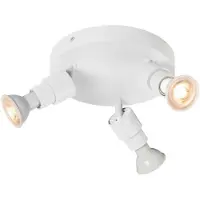 SLV PURI 2.0 Basic, Wand- und Deckenaufbauleuchte, rund, 3 x max. 6W GU10, weiß 1008236
