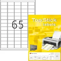 Topstick Universal-Etiketten, 38,1 x 21,2 mm, weiss selbstklebend, permanent haftend