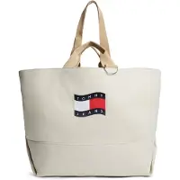 Tommy Hilfiger Handtasche Tjw Wave Flag Med Tote AW0AW18466 Beige