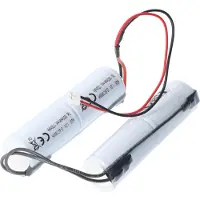 AccuCell Notleuchtenakku NiMH 4,8V 1800mAh 2x L1x2 Sub-C mit Kabel und Stecker ersetzt Elubat 275 617