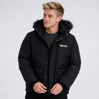 Bench Herren - Tillor Wattierter Parka mit Kapuze und Fellbesatz - Schwarz