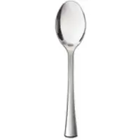 Mank Einweg-Mini Fingerfood Löffel Silber metallisiert 10cm aus Plastik, 100 Stück -