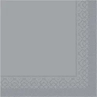 Mank Serviette Tissue in Grau, 40 x 40 cm, 100 Stück, 1/4 Falz - 3-lagig