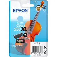 Epson Singlepack Light Cyan 250XL Violin Claria Photo HD Tinte, High (L) Yield, Cyan, 10 ml, 1 Stück(e), Einzelpackung