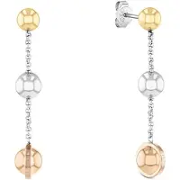 Tommy Hilfiger Fashionable dangling tricolor earrings Metallic Orb 2780820