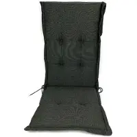 Madison Tuinstoelkussen hohe Rückenlehne 50x123 cm schwarz, wasserabweisend, 50% Baumwolle, 50% Polyester