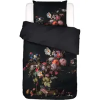 Essenza Satin-Bettwäsche-Garnitur Bouquet Farbe Anthracite Größe 155x220+80x80