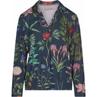 Essenza Pyjama Shirt Damen Elodie Marigold Slate Grey-XL