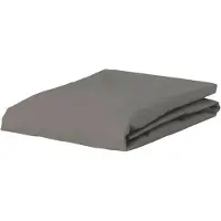 Essenza Topper Spannbettlaken The Perfect Organic Jersey Steel Grey (Baumwolle)-Lits-Jumeaux XL (180/200 x 200/210/220 cm)