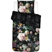Essenza Bettwäsche Fleur Festive Blooming Black Baumwollsatin-140 x 200 cm