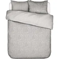 Essenza Satin-Bettwäsche-Garnitur Fabrice Farbe Cloud grey Größe 200x200+2-80x80