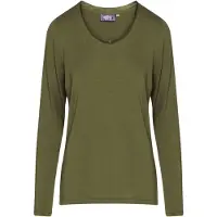 Essenza Pyjama Shirt Luyza Uni Damen Moss-L