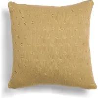 Essenza Dekokissen Ajour Knitted Fern Yellow (50 x 50 cm)