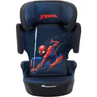 Bebeconfort Marvel Hera i-Safe, Kindersitzerhöhung mit Rückenlehne, 3,5–12 Jahre (100–150 cm), Klappbar und Leicht, Gurtinstallation, Fun Spiderman