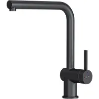 AM.PM Func Wasserhahn Küche, Küchenarmatur Metallic, Spültischarmatur L-förmiger Auslauf, Schwarz